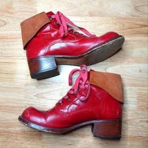 Vintage Red Healed Boots